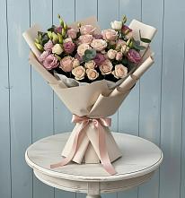 Букет цветов из:  Розы и Лизиантусы в Ворошнево