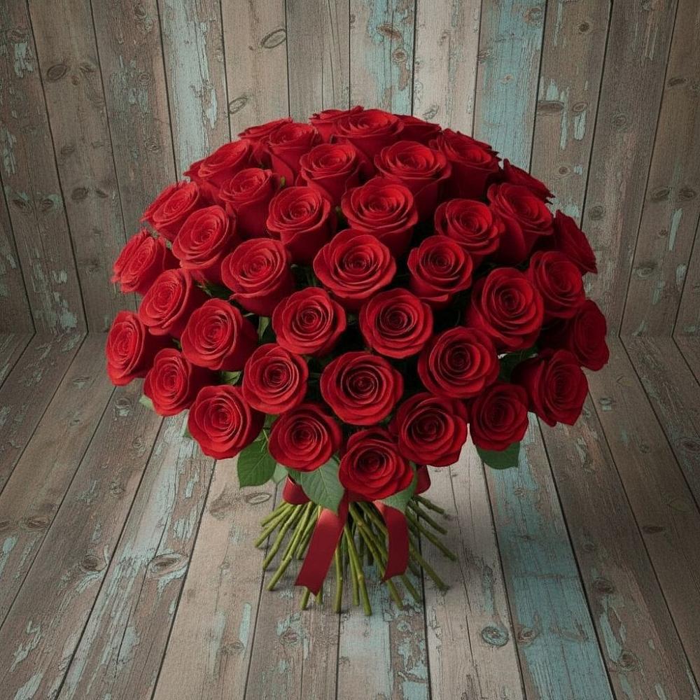 Букет 55 Красных роз Фридом в Ворошнево