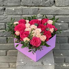 Цветочная композиция из Розы в коробке в Ворошнево