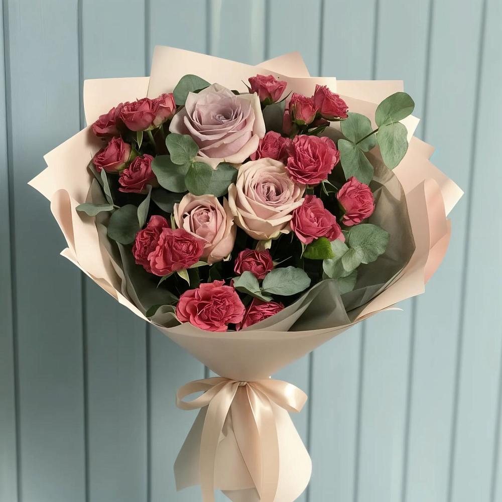 Букет цветов из: Гвоздики и Розы в Ворошнево