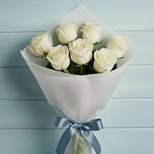 Букет 7 Белых роз Эдлесс Лав в Ворошнево