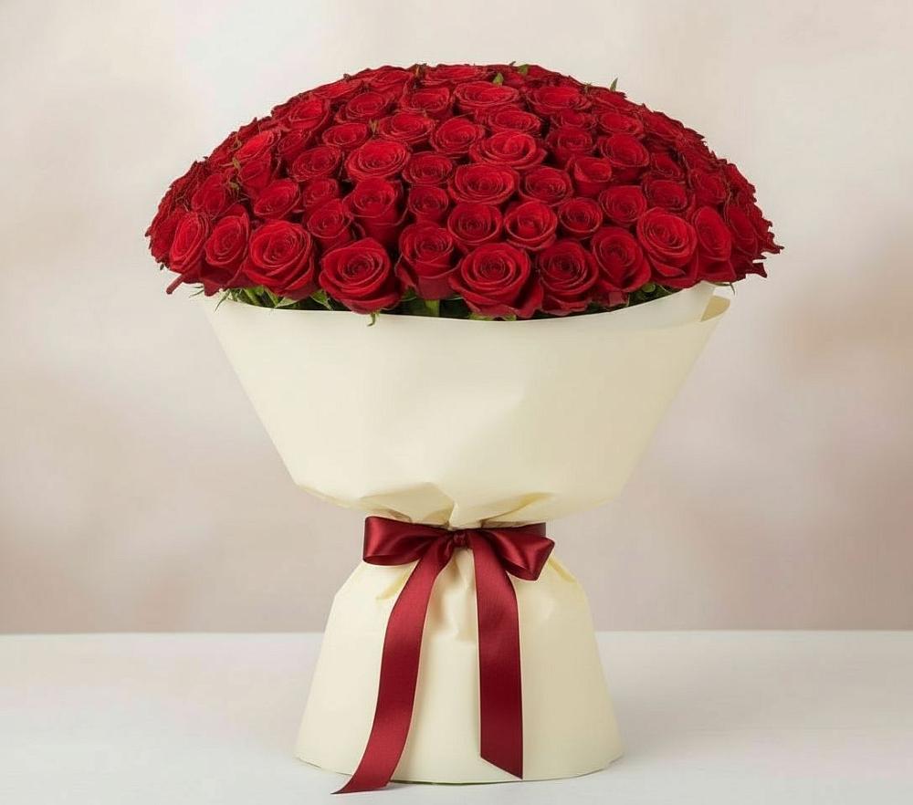 Букет 101 Красная роза Милано в Ворошнево