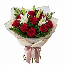 Букет цветов из:  Лилии и Розы в Ворошнево