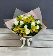 Букет цветов из:  Орхидеи и Розы в Ворошнево