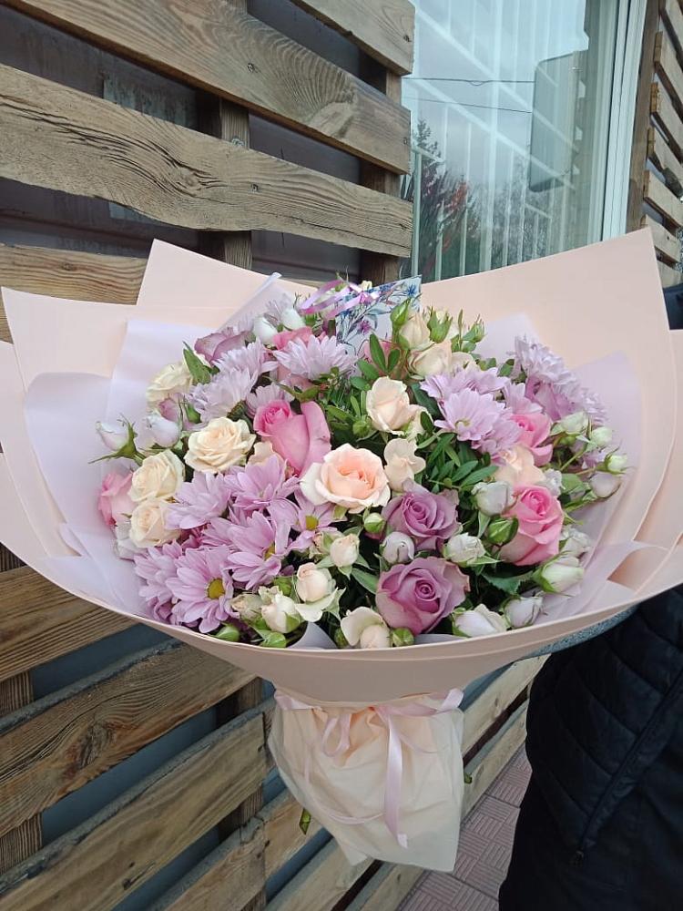 Букет цветов из: Розы и Хризантемы в Ворошнево