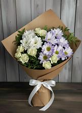 Букет цветов из:  Хризантемы и Розы в Ворошнево