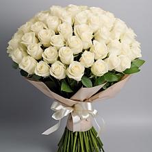 Букет 101 беля роза Белоснежка в Ворошнево