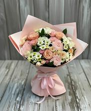 Букет цветов из:  Гвоздики, Розы и Хризантемы в Ворошнево