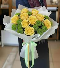 Букет цветов из:  Хризантемы и Розы в Ворошнево