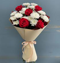 Букет цветов из:  Розы и Хризантемы в Ворошнево