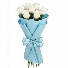 Букет 7 белых роз Проуд в Ворошнево