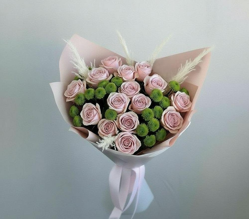 Букет цветов из: Розы и Хризантемы в Ворошнево