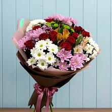 Букет цветов из:  Розы, Хризантемы и Альстромерии в Ворошнево