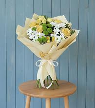 Букет цветов из:  Хризантемы и Розы #REPLACE_PRED# Ворошнево