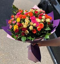 Букет Микс из разноцветных кустовых роз #REPLACE_PRED# Ворошнево