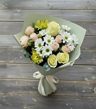 Букет цветов из:  Альстромерии, Розы и Хризантемы в Ворошнево