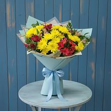 Букет цветов из:  Альстромерии и Хризантемы в Ворошнево