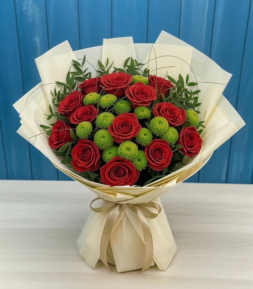 Букет цветов из: Розы и Хризантемы в Ворошнево