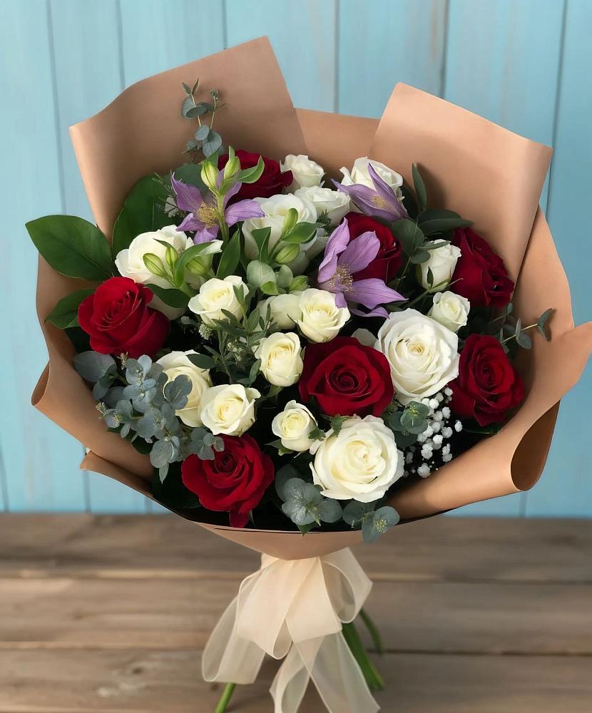 Букет цветов из: Розы и Альстромерии в Ворошнево